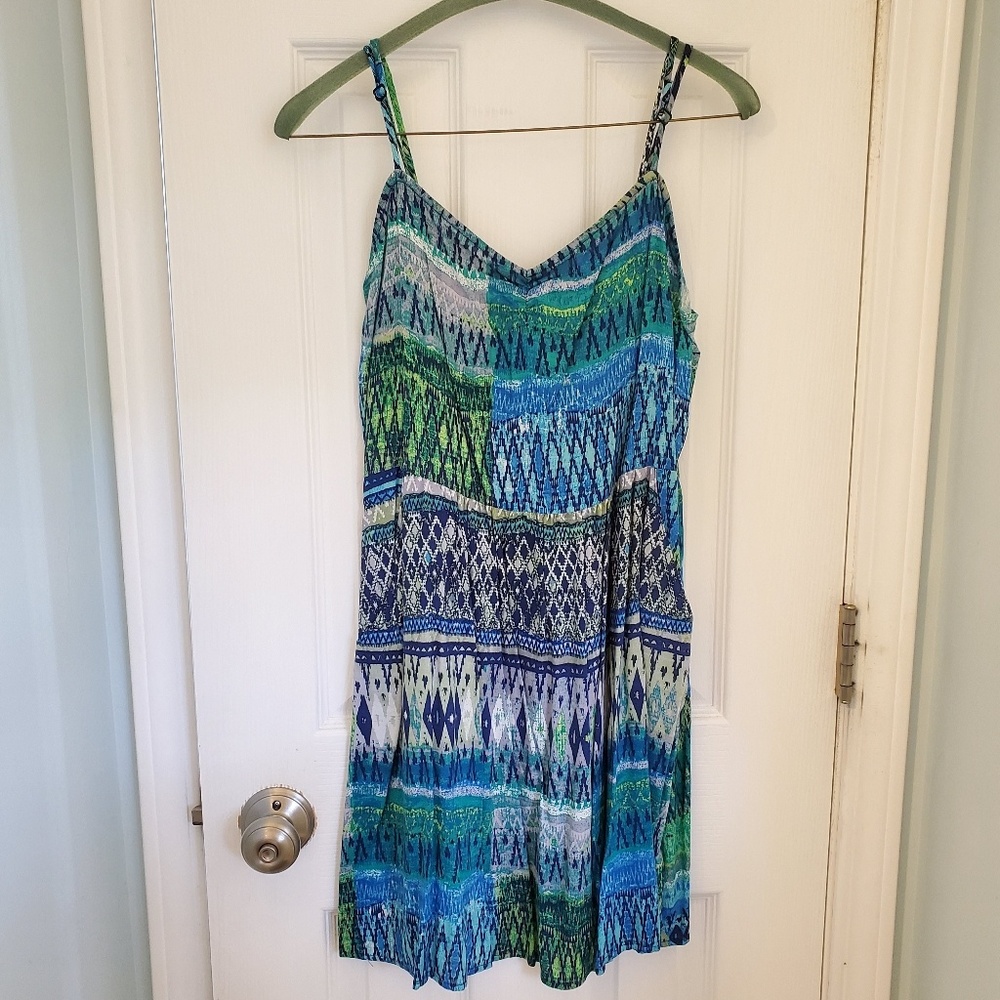Heritage blue and green summer dress